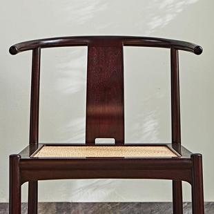 家具贊比亞血檀明清古典中式 明式 緣椅靠背椅實(shí)木仿古圈椅交椅圍椅