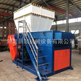 大型家具門窗破碎機 雙軸橡膠管道撕碎機 單軸薄膜編織袋粉碎機