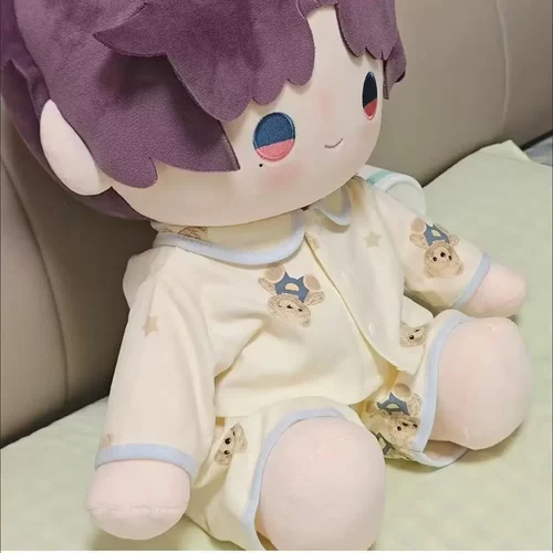 现货娃衣40cm厘米坐姿睡衣娃衣黄色一番套装棉花娃娃衣服小宝套装