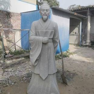 医院石雕人物名人李时珍汉白玉华佗孙思邈等十大名医人物雕塑厂家