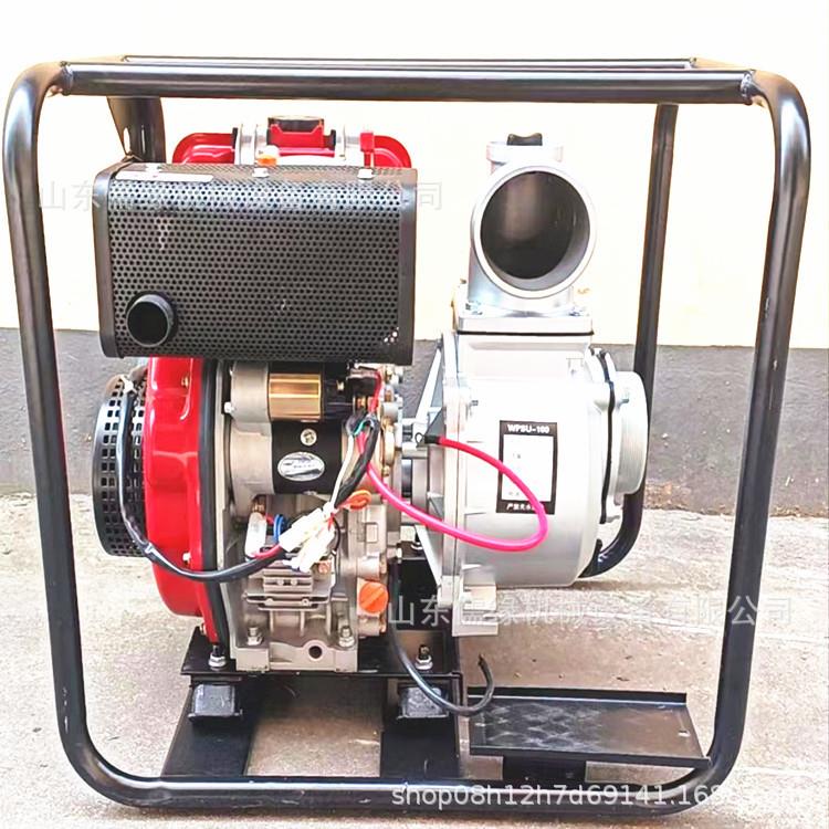 高扬程抗旱排涝泵车拖车款排水泵4寸柴油动力单叶轮离心泵