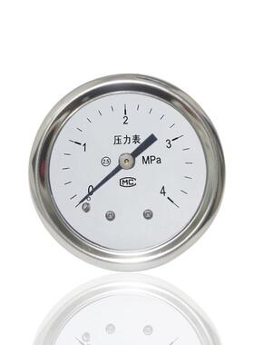 供应气动燃烧器压力表全钢轴向不锈钢横装YBF50Z4MPAG1/8厂销