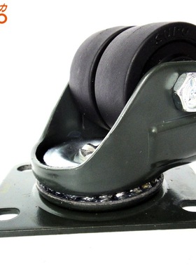 向荣脚轮 12款墨绿漆2寸平底活动黑色PA轮静音环保单轮载重180KG