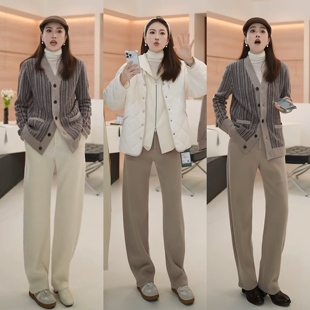 WTZ23657 气质纯色通勤风潮流女士休闲裤 超能小太阳