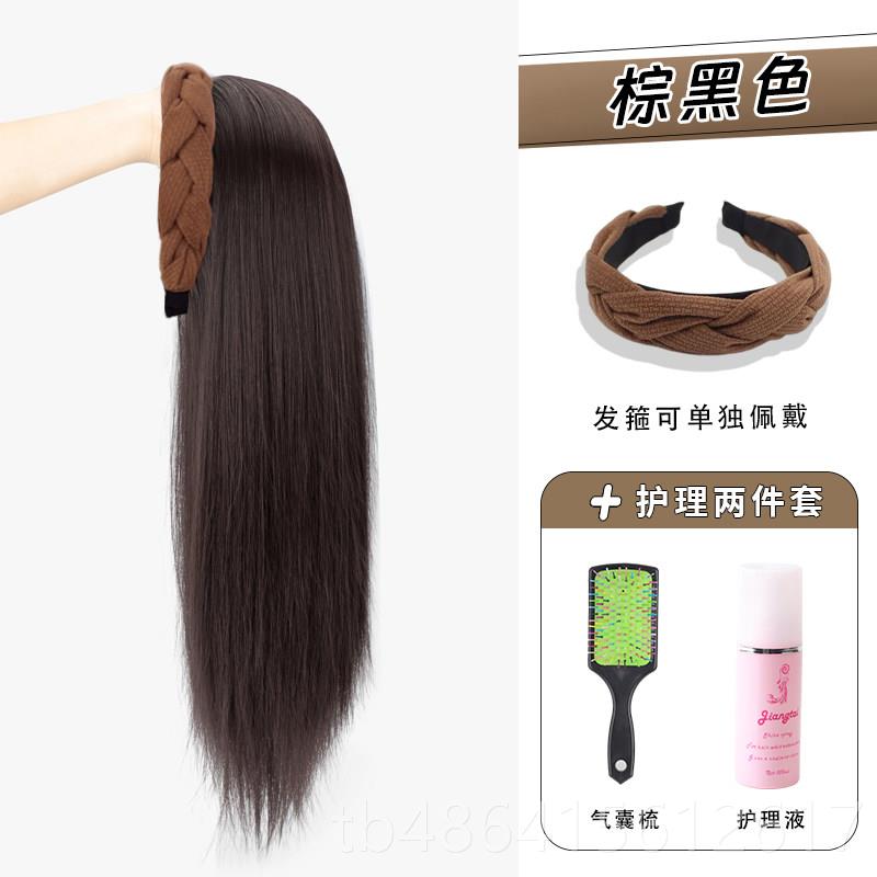 新品发箍假发女长卷2025新款羊毛卷自无痕仿全真发一体头发套然式图片