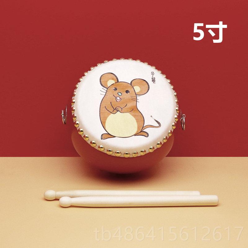 正品儿园打乐器羊皮堂鼓击5寸生牛皮鼓儿肖童鼓小鼓6寸腰幼鼓铜鼓图片