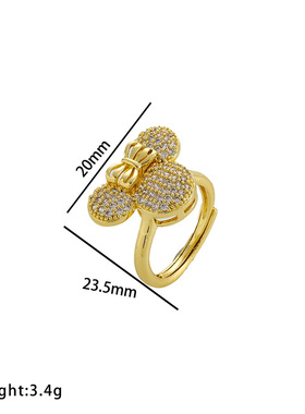 轻奢小众超闪锆石爱心戒指女ins风高级设计感开口食指戒指环