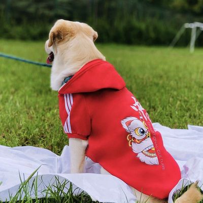 宠物卫衣中型犬大型犬金毛拉布拉多冬装厚款狗狗衣服2024国潮神兽