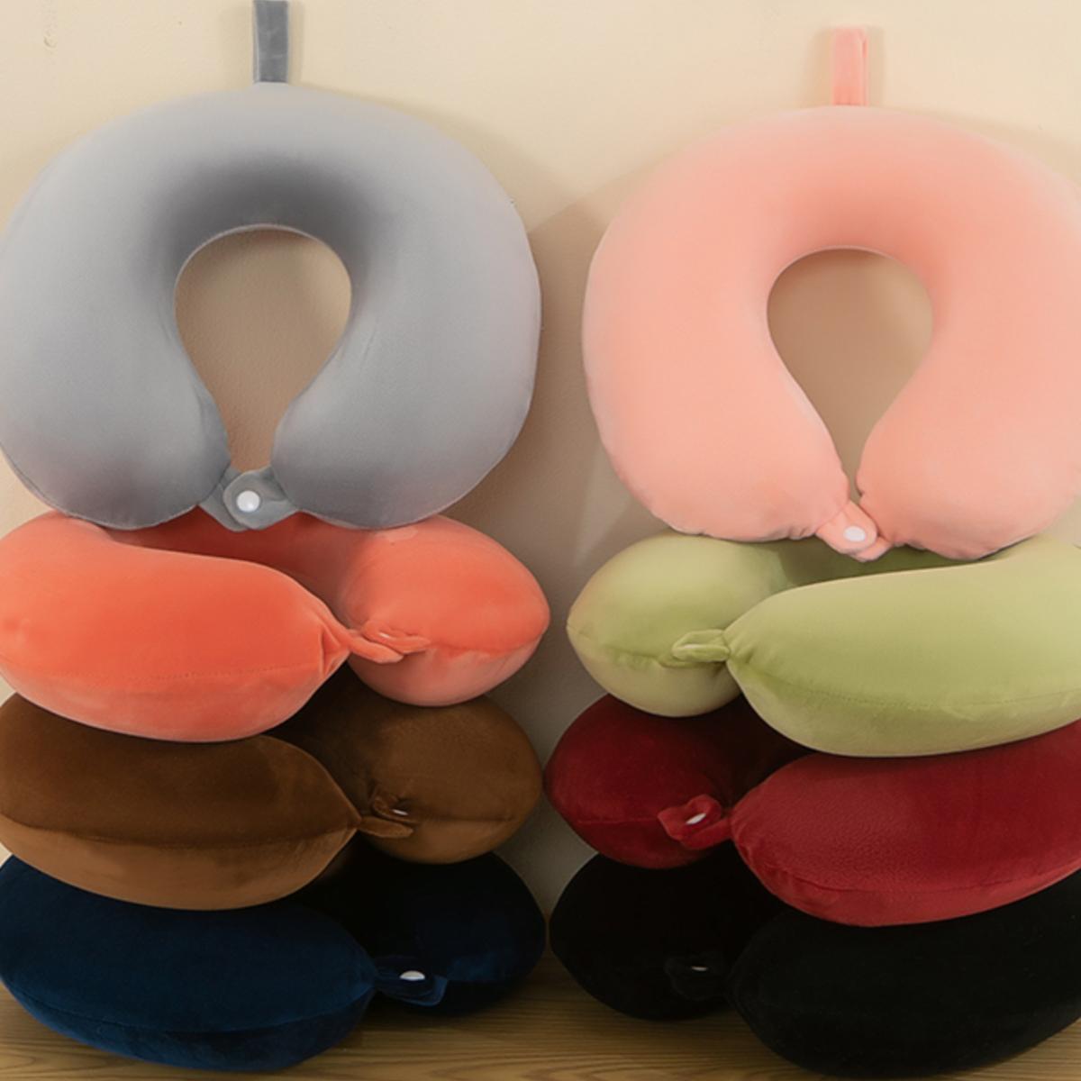 坐车睡枕记忆棉u型枕旅行便携飞机护颈枕睡觉枕头脖子靠枕垫U形枕