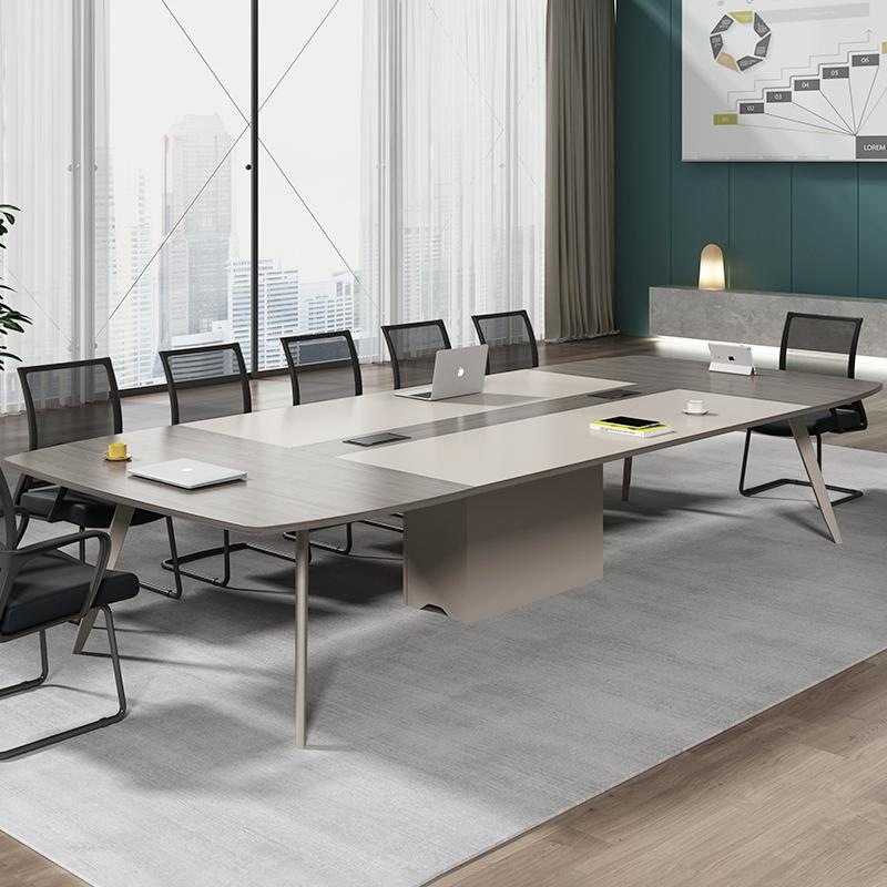 开会会议桌简约现代长条桌长桌会议室桌培训桌小型洽谈桌椅组合