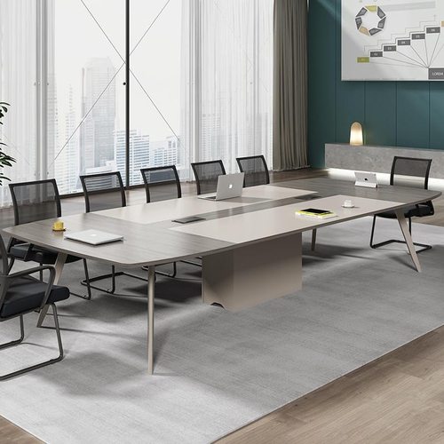 开会会议桌简约现代长条桌长桌会议室桌培训桌小型洽谈桌椅组合