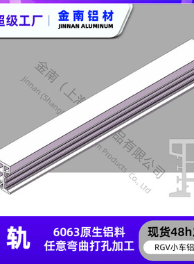 金南广东 现货RGV铝地轨120*100 堆垛机铝型材穿梭机地轨 切斜角