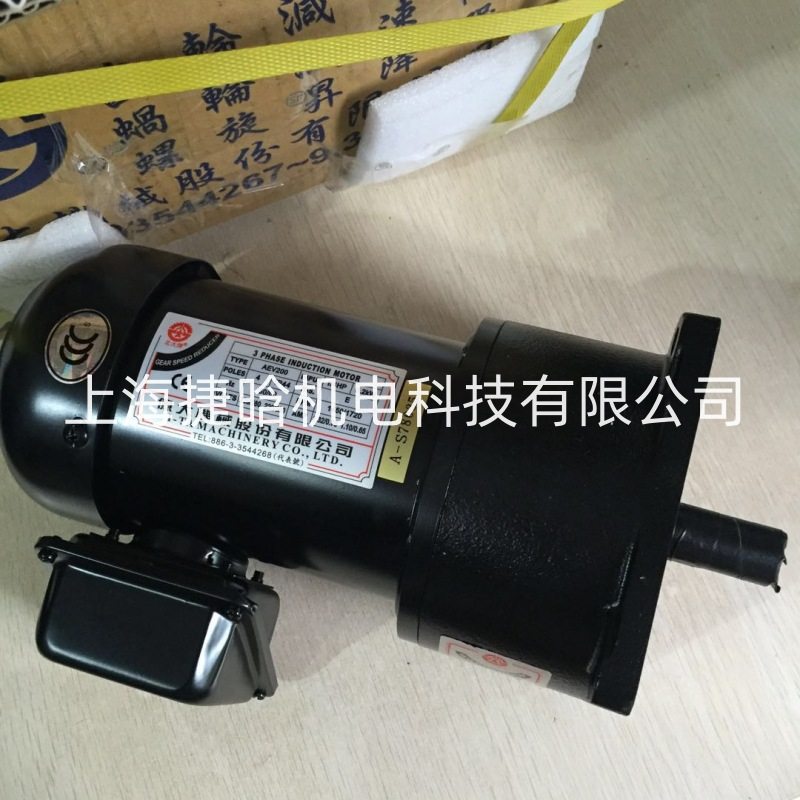 台湾亿大 北大电机 马达AEV200 1/4HP 1:100 排屑机减速机