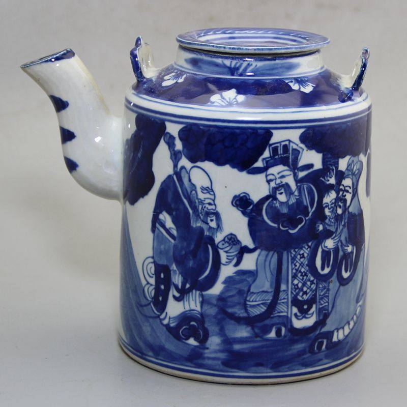 古玩批发复古做旧瓷器手绘青花瓷装饰品家用青花瓷茶壶酒壶摆件,模玩/动漫/周边/娃圈三坑/桌游,文化/体育周边,淘宝优惠券,粉丝福利购,淘宝优惠卷
