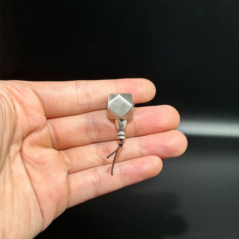 唐八棱三通佛头八角分体镶嵌松石文玩配饰diy百香籽手串珠
