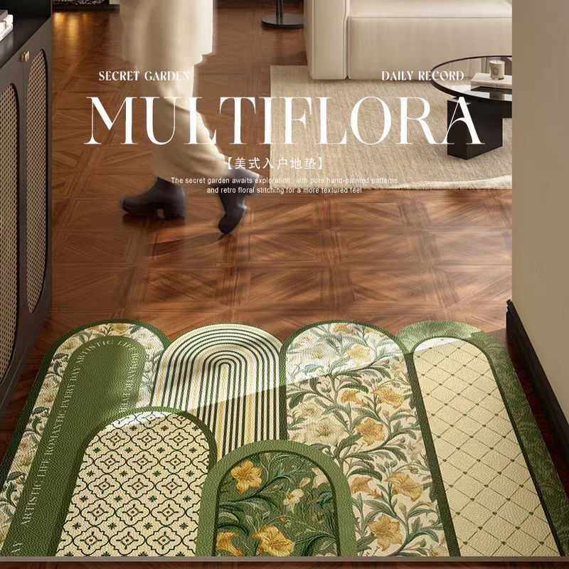 田园风皮革高级地垫可裁剪耐脏耐磨脚垫家用防滑入户门地,居家布艺,入户地垫,淘宝优惠券,粉丝福利购,淘宝优惠卷