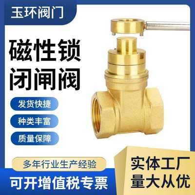 直销黄铜锁闭闸阀防盗锻压磁性锁闭闸阀自来水内螺纹锁闭闸阀