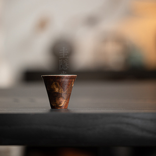 侘寂主人杯个人单杯品茗杯小茶盏 圭隐堂粗陶粉引茶杯家用复古日式