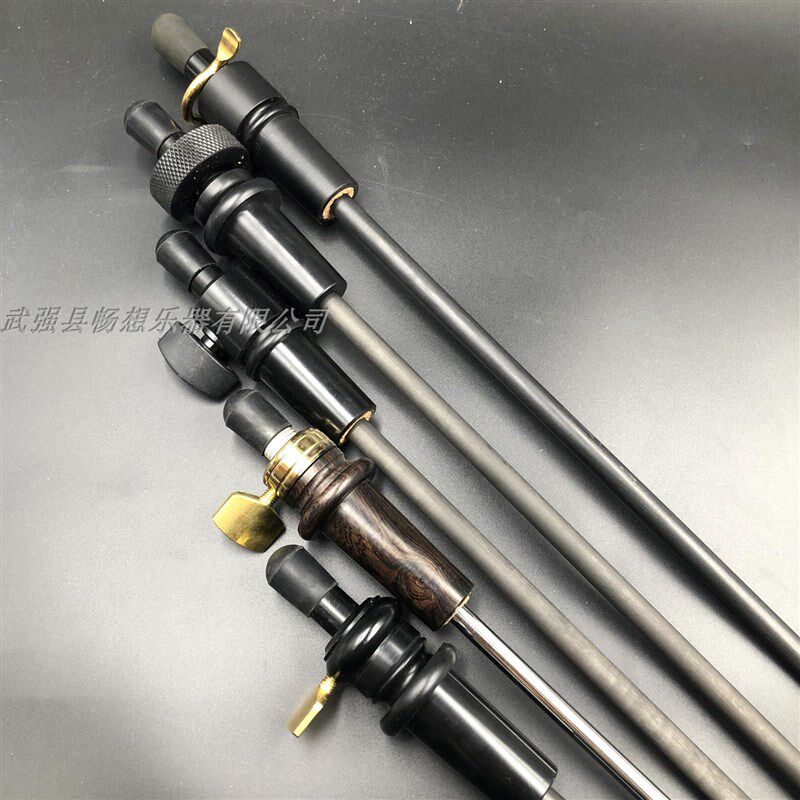 专业大提琴碳纤维可调3/4-4/4尾柱脚撑铜/黑手柄大提琴配件