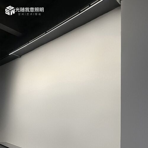 偏光24V明装led线条灯嵌入式博物馆背景照画洗墙灯长条形格栅射灯