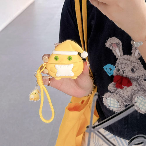 卡通可爱立体奶蛋适用于苹果AirPods Pro3代蓝牙耳机保护套新款AirPods5耳机壳软萌AirPods4防摔Pro2代个性