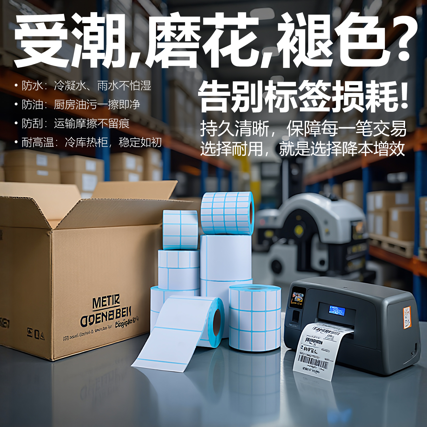 三防热敏纸不干胶标取件码标签纸