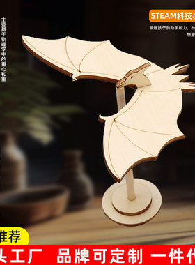 科技小制作平衡翼龙平衡鸟儿童学生童年木制手工奇趣实验玩具