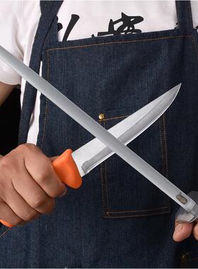 磨刀棒杠刀棍细纹磨刀棍高硬度合金钢档刀棒肉联厂屠夫专用