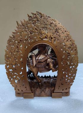 紫玛护法/紫马护法/紫玛尔护法12cm红铜宁玛派梵天佛堂供奉摆件