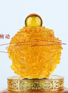 琉璃工艺品祥龙摆件九转干坤鼎中国传统文化新房乔迁书房工艺礼品