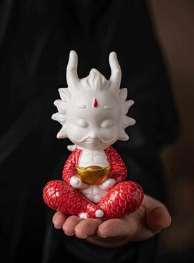 生肖龙年家居装饰摆件吉祥物客厅玄关办公室茶几茶室茶台桌面摆设