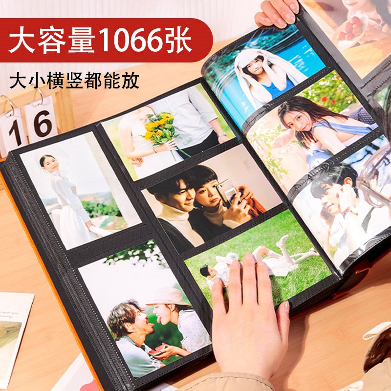 相册本大容量家庭纪念册5寸影集相册宝宝照片拍立得6寸7寸收纳3寸