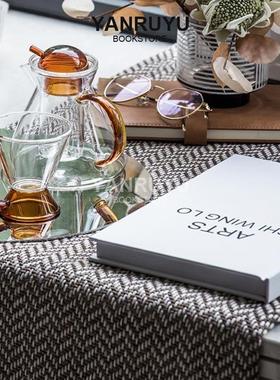 英文装饰书仿真书售楼处客厅书房书架层架样板房桌面软装饰品摆件