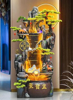 中式假山流水摆件客厅循环水喷泉景观办公室开业乔迁新居装饰礼品