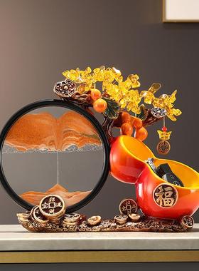 葫芦摆件入户玄关钥匙收纳高档电视柜流沙画装饰乔迁新居搬家礼物