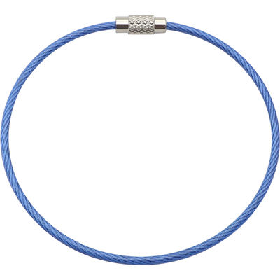 不锈钢钢丝圈环带护层包胶彩色钢丝绳收纳钥匙圈环钥匙链钥匙扣