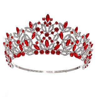 新款世界小姐选美新娘走秀王冠可调节发饰品桂冠高档圆冠皇冠配饰