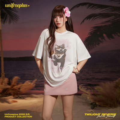 UNIFREEPLUS大码短袖白色宽松T恤