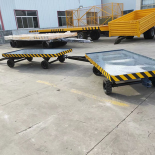 厂家供应四轮串联式拖车 同方向转弯拖车 同轨迹牵引四轮小拖车