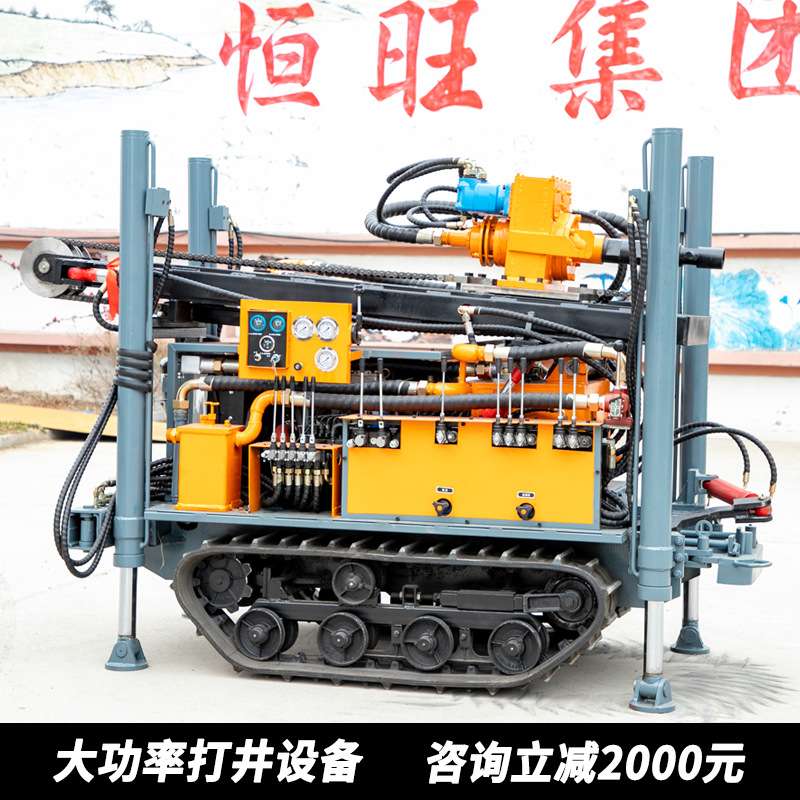 气动打井机钻井设备家用深水井钻井机履带钻机厂家大功率地表钻探
