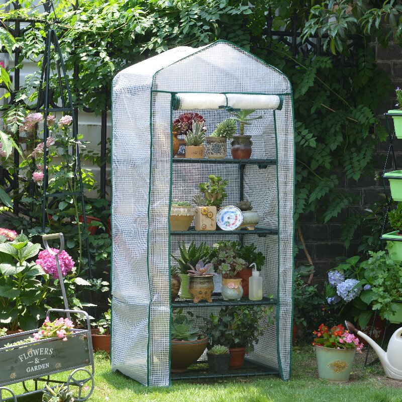 四层暖房迷你温室种植架小温室育苗棚多肉植物保温房花房