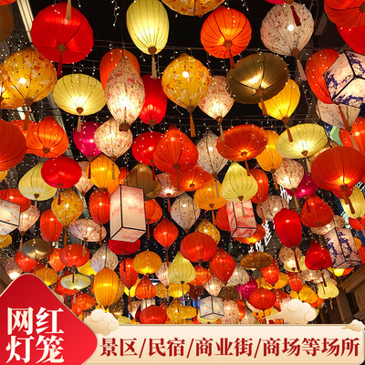 户外仿古古风灯笼k古镇街道网红通道夜景装饰布置花灯异型越南灯