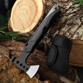 户外多功能斧头折叠斧锤斧子w带刀锯随身露营车载一体野营组合工