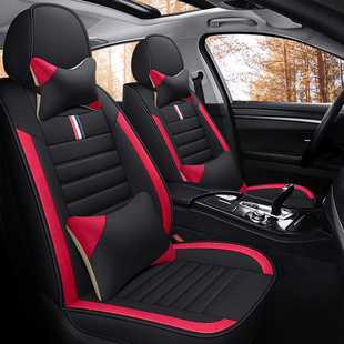 汽车座套前排单个主副驾驶座椅套后排三人座四季通V用布艺全包坐