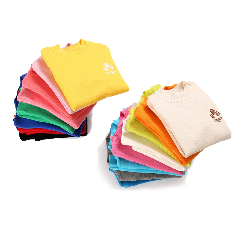 快活龙新款儿童男l童女童毛衣韩版纯棉线衣春秋宝宝打底套头针织