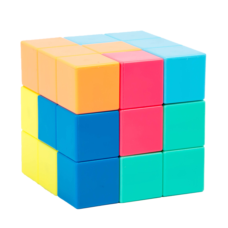 儿童鲁班索玛立方体磁性磁力魔方俄罗斯方块O立体积木空间益智玩