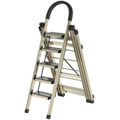 轩丹尼 家用折叠多功能铝合金z梯子两用五步梯加厚人字梯登高铝梯