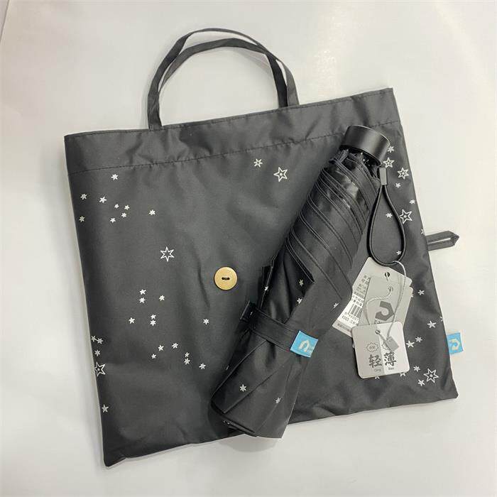 彩虹屋阳伞进口福懋布黑胶折叠超轻加大伞面防晒抗UV遮阳伞女
