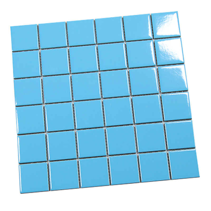 游泳池陶瓷马赛克瓷砖拼图户外地中海景观蓝色防滑浴池水池鱼池砖