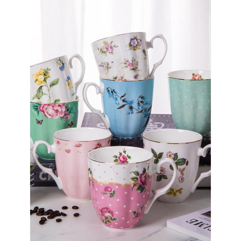 创意骨瓷马克杯大容量杯欧式家用早餐杯陶瓷水杯牛奶杯咖啡杯茶杯